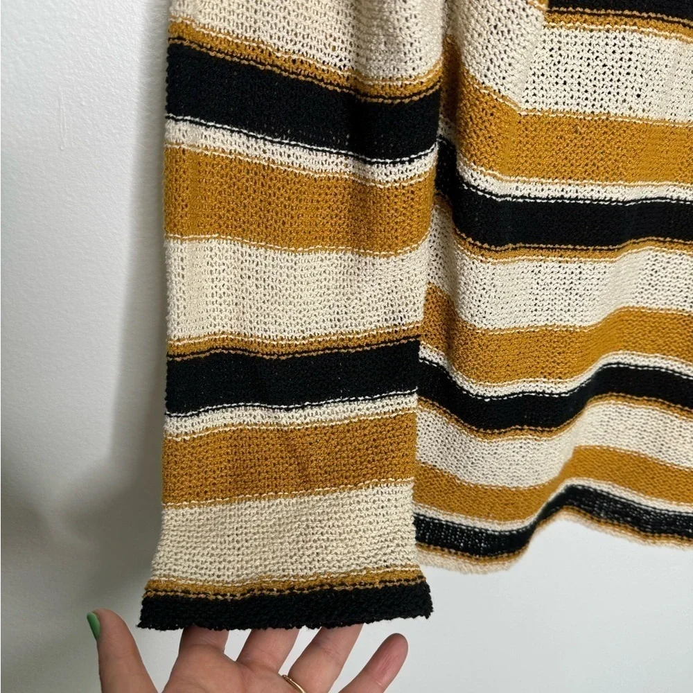Zara stripes loose knit cotton sweater size medium - Picture 4 of 7